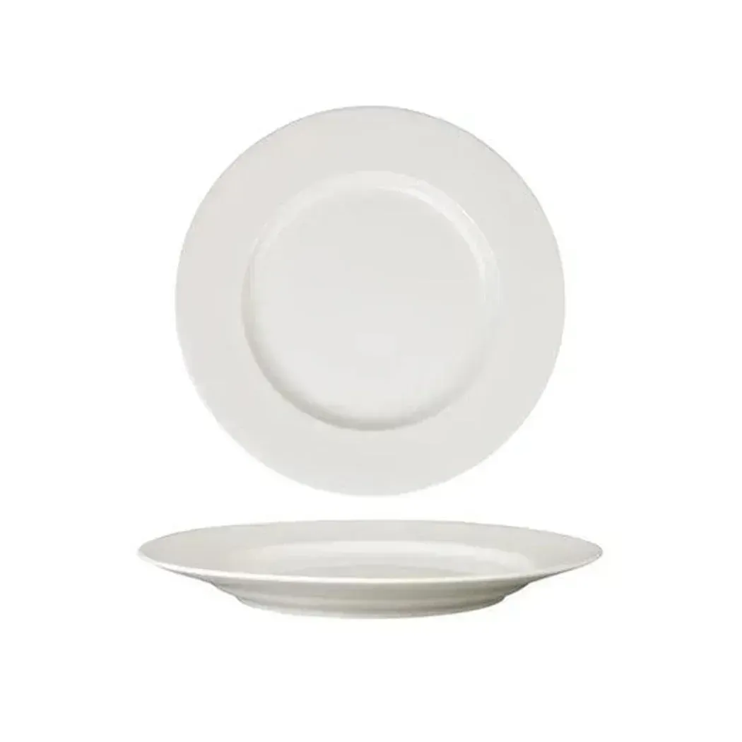 Furtino England Finesse Porcelain Flat Plate Round 23 cm White