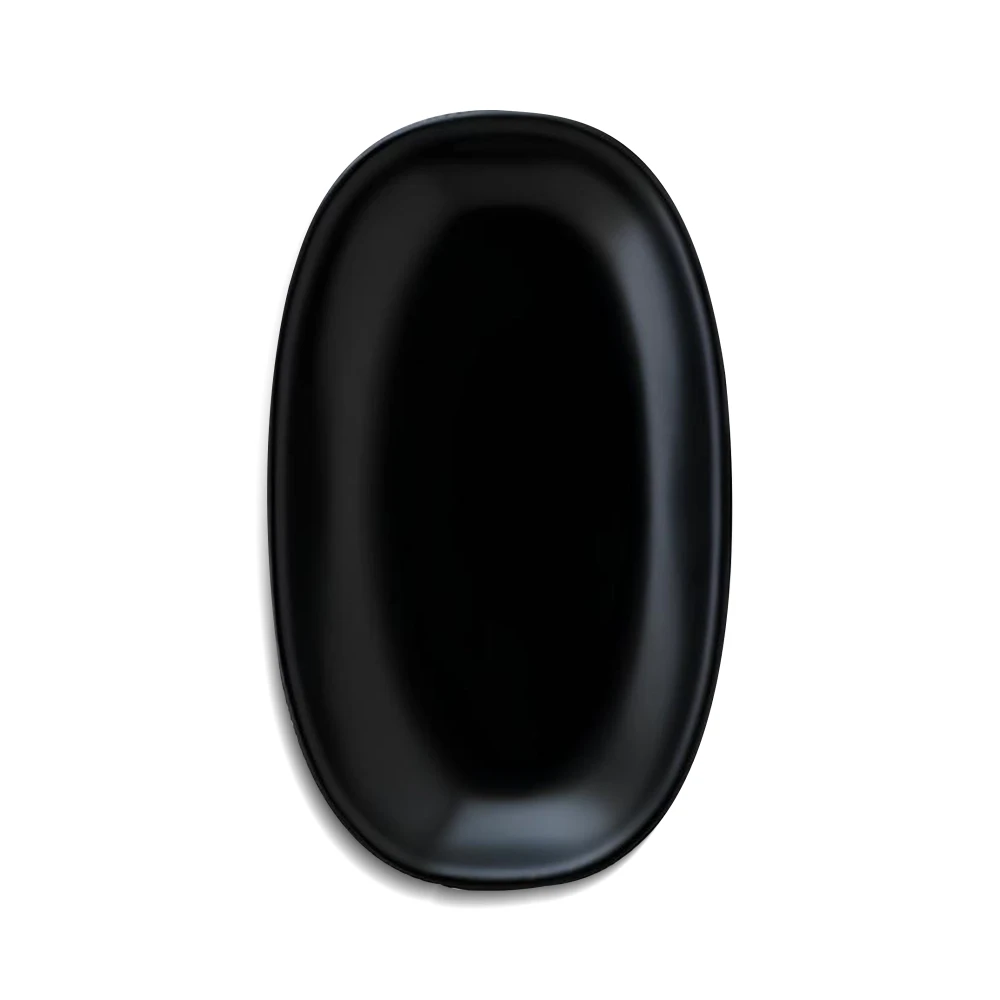 Melamine 28 cm Matte Oval Plate Black