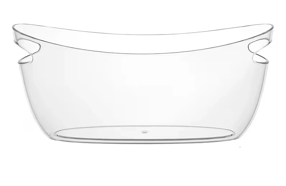 Ice Bucket Clear Plastic 5L Transparent 32 x 42 x 18.5 cm (L x W x H)
