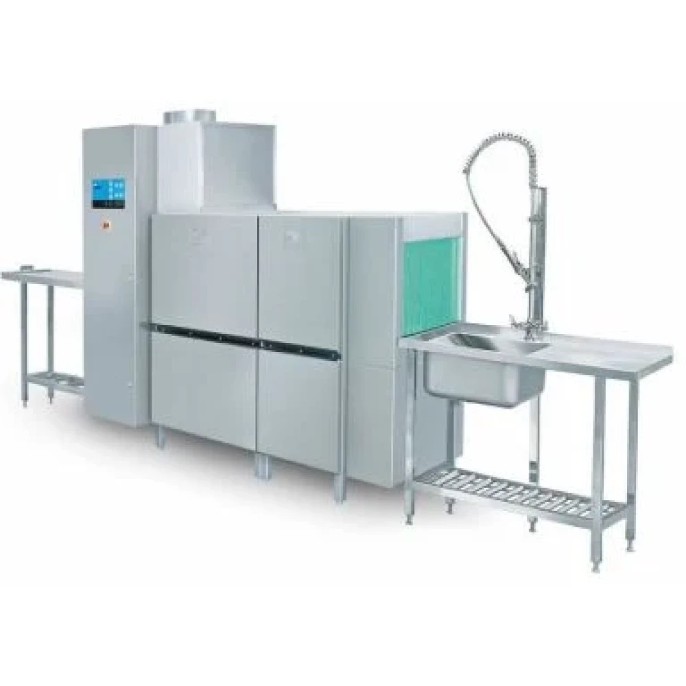 Meiko Rack Type Dishwashing Machine, 165–250 Baskets/Hour, 48.1 kW, Double-Walled Stainless Steel, 2050 × 660 × 2010 mm (L x W x H)