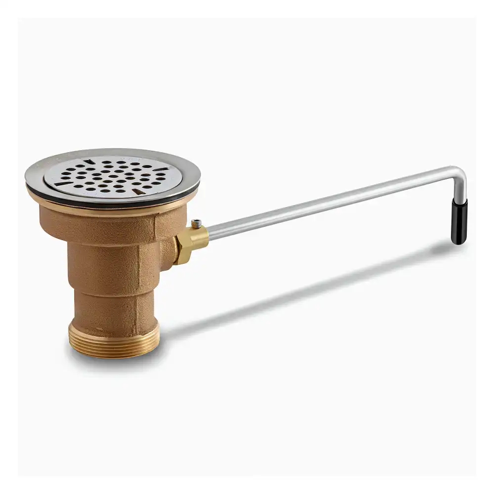 Fisher, Waste Valve with Flat Strainer, Brass, 51 mm Outlet, 89 mm Basket