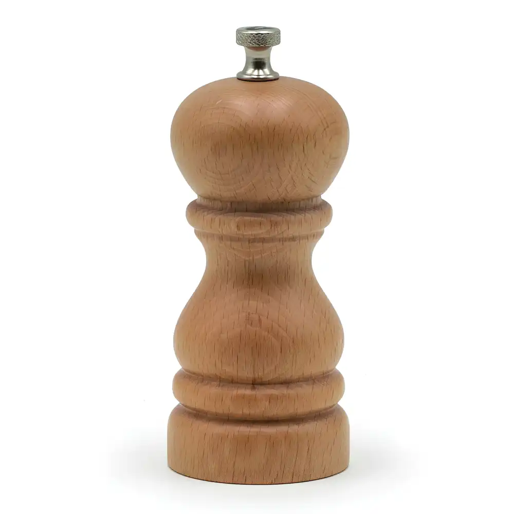 Bisetti Salt Mill Beech Wood 13 cm Natural