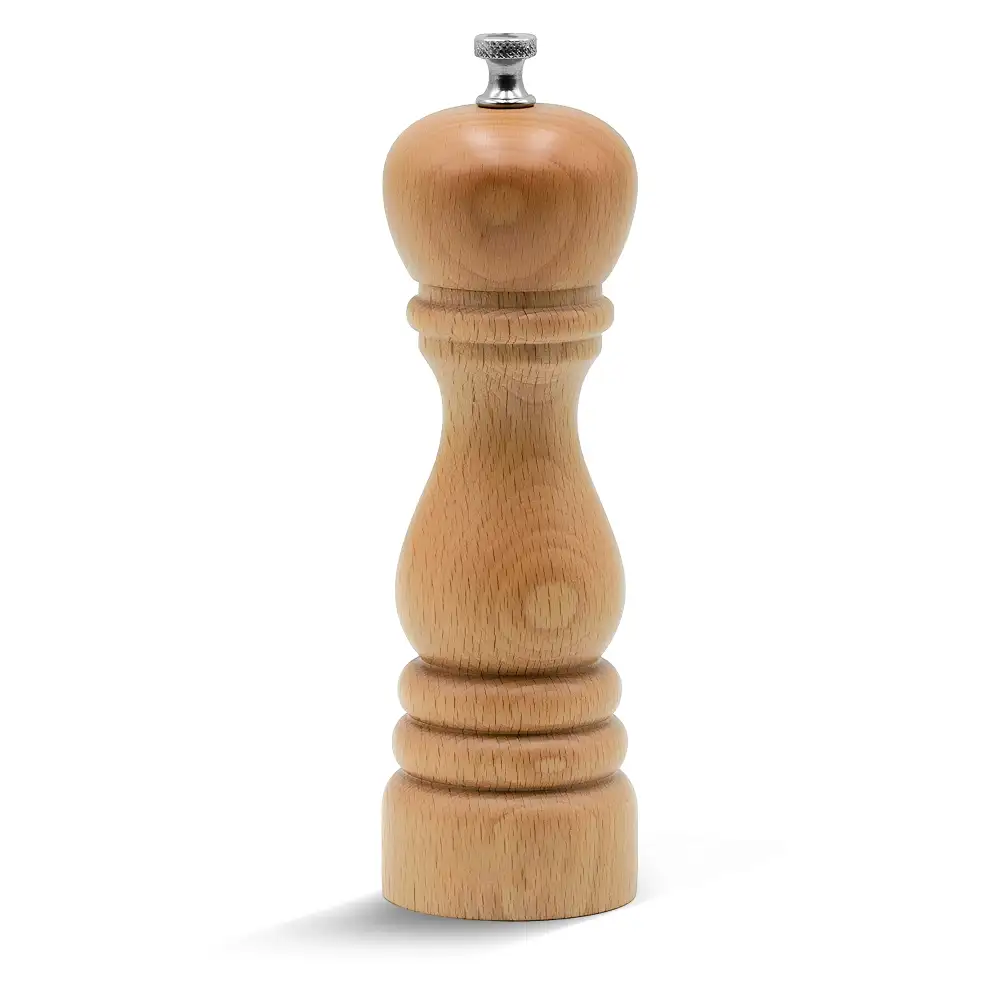 Bisetti Salt Mill Beech Wood 19 cm Natural