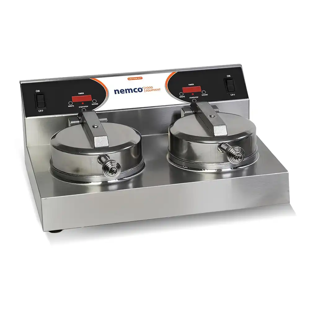 Nemco, Waffle Baker, 2 Plates, 1780 W, Digital Control, 2 Waffles Output