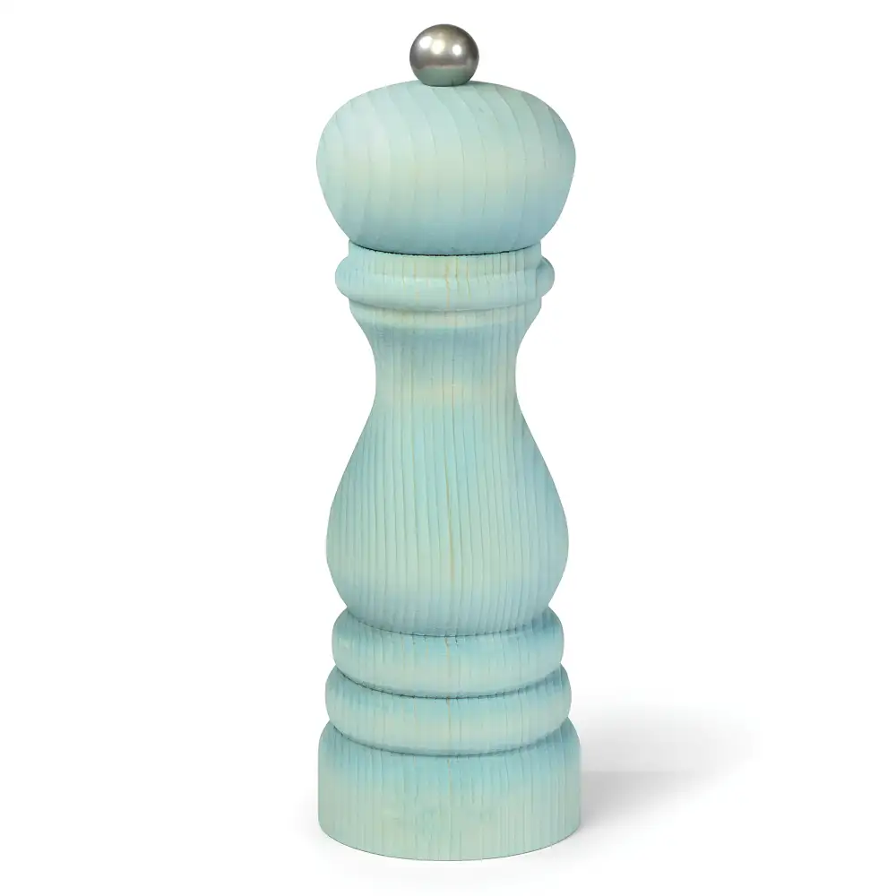 Bisetti Pepper Mill Fir Wood 19 cm Light Blue