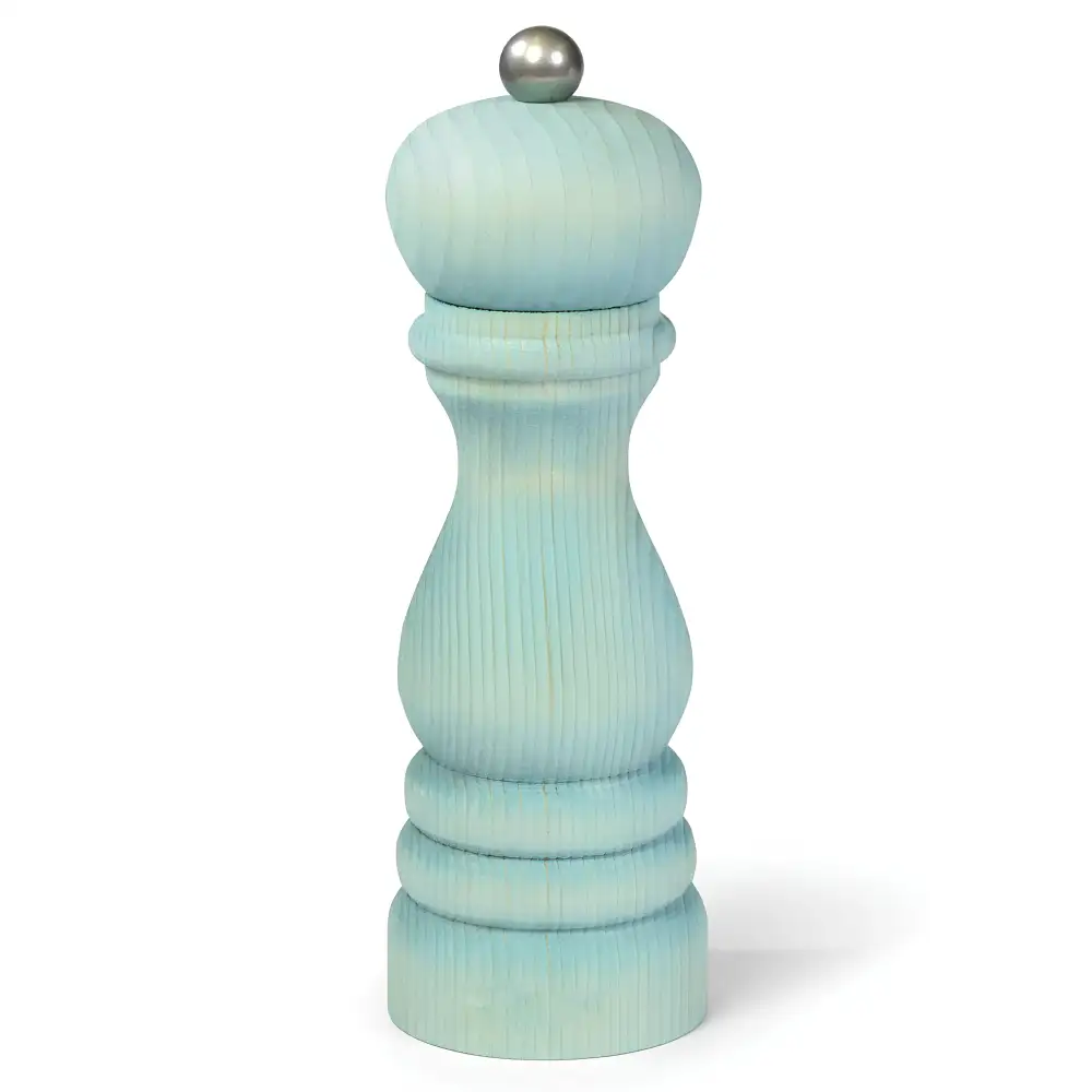 Bisetti Salt Mill Fir Wood 19 cm Light Blue