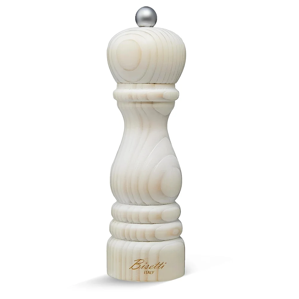 Bisetti Salt Mill Fir Wood 19 cm Ivory