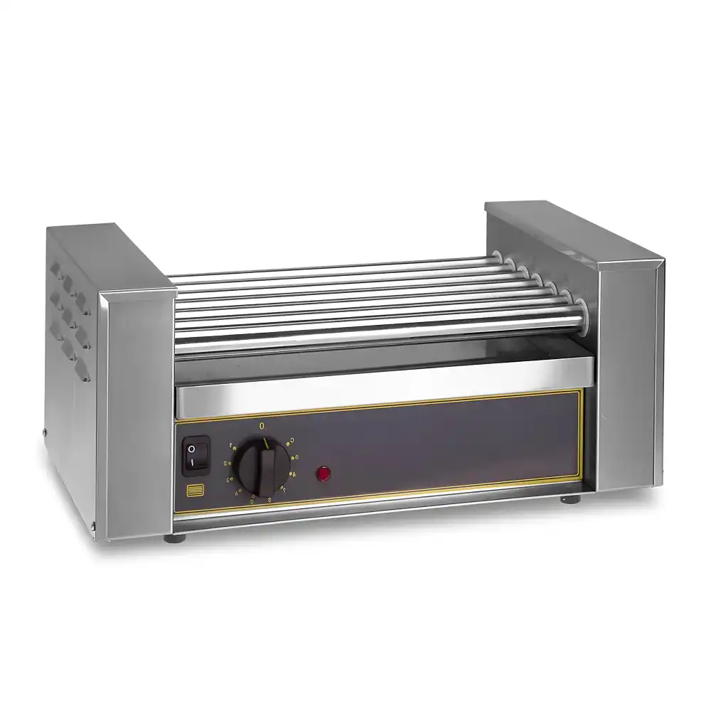 Roller Grill, Sausage Grill, 7 Rollers, 0.9 kW, Electric, Stainless Steel, Silver