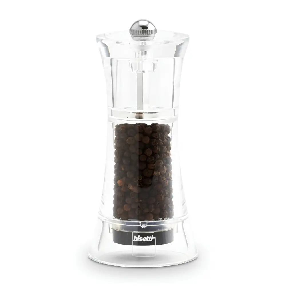 Bisetti Pepper Mill Acrylic 13 cm Transparent