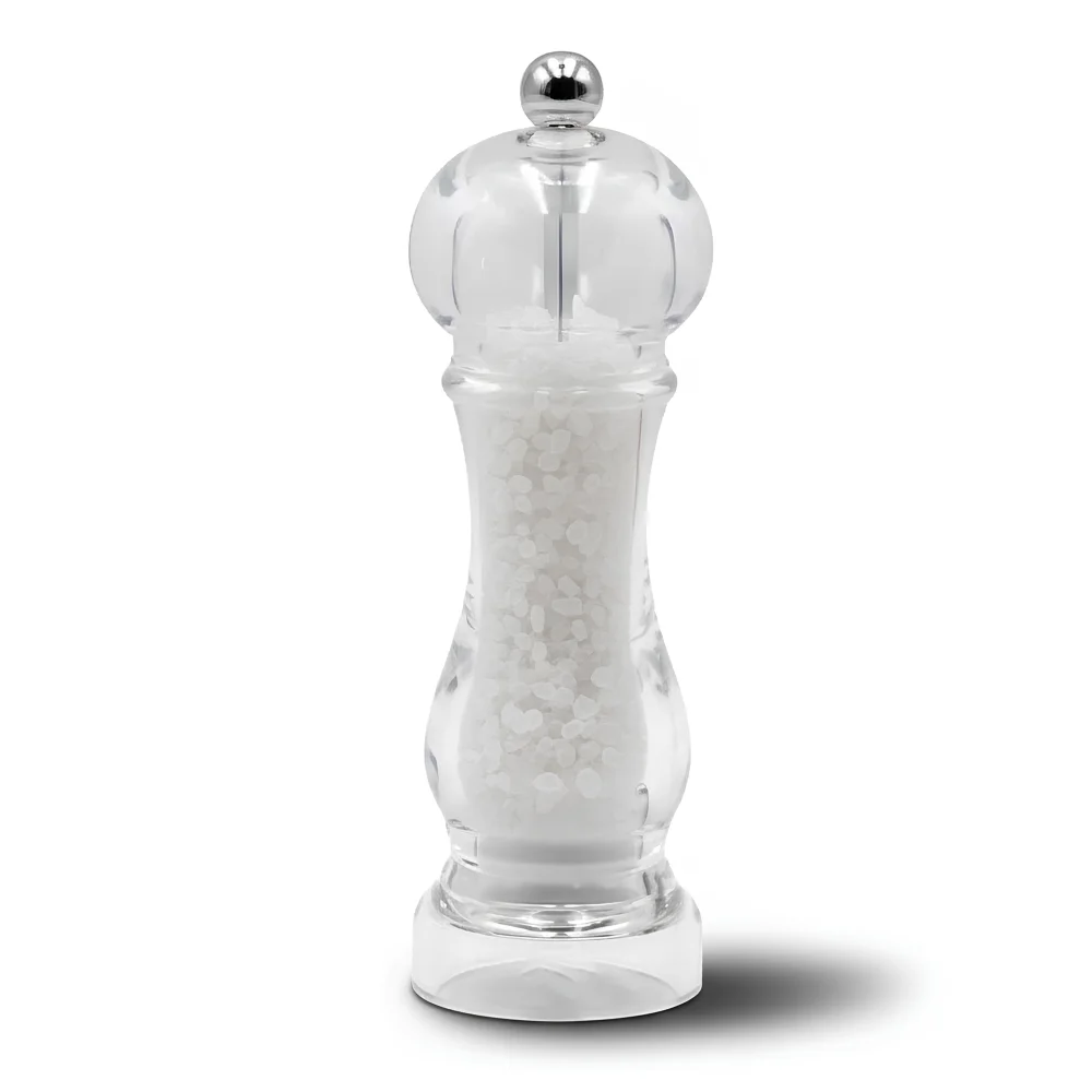 Bisetti Salt Mill Acrylic 16.5 cm Transparent