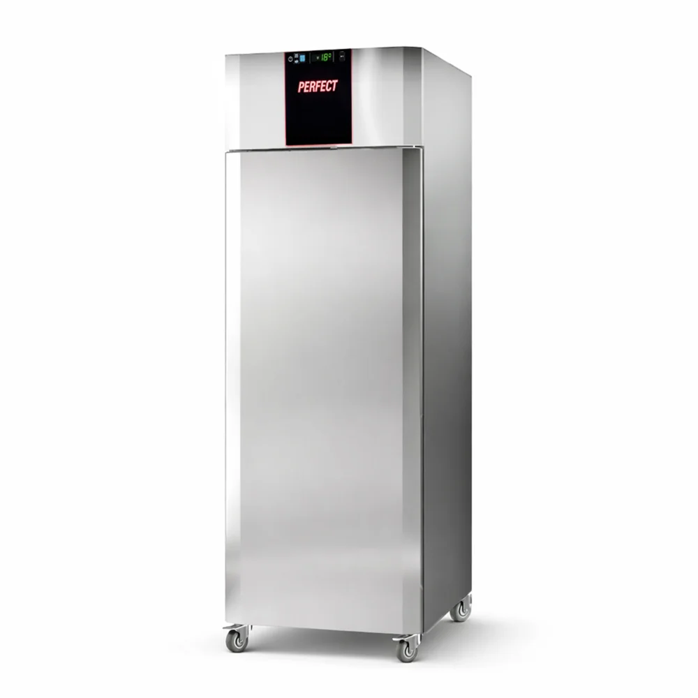 Tecnodom, Upright Chiller, Single Glass Door, 700 L, Stainless Steel, Electric