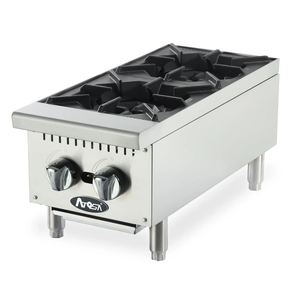 Atosa, Hot Plates Cooktop, 2 Burners, 7.33 kW Burner Power