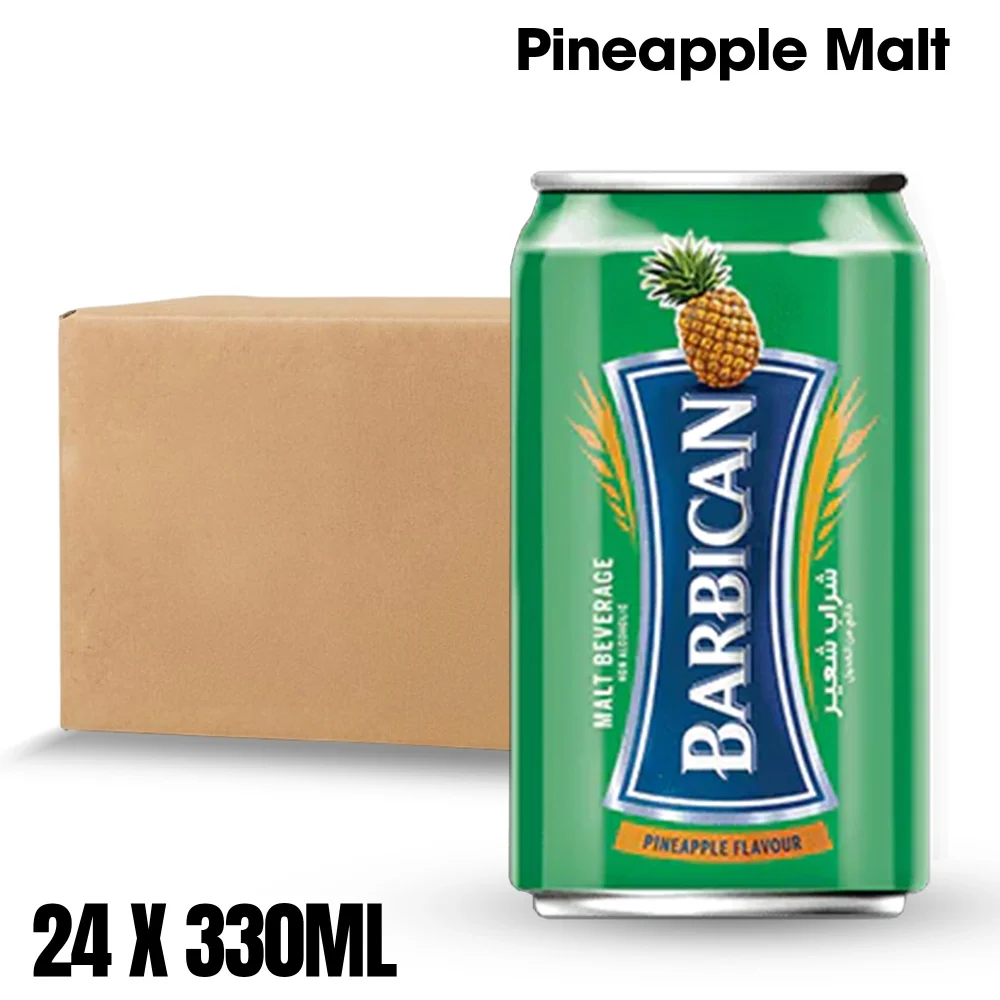 Barbican, Juice Drink, Malt Pineapple Flavor, 330 ml Can