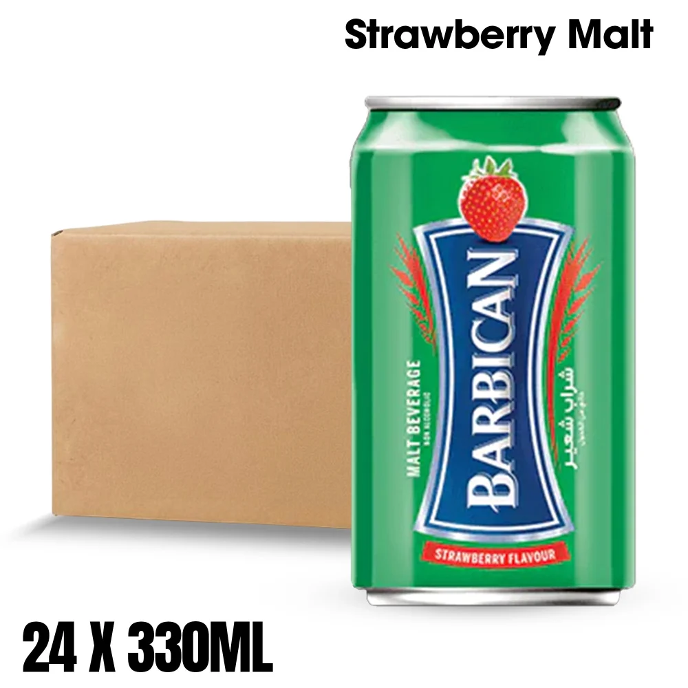 Barbican, Juice Drink, Malt Strawberry Flavor, 330 ml Can