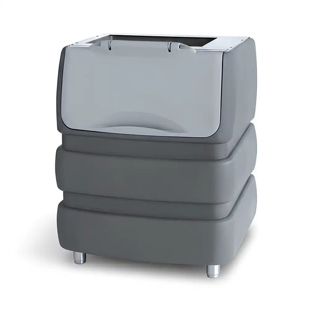NTF, Ice Storage Bin, 240 kg Capacity, Freestanding, Silver