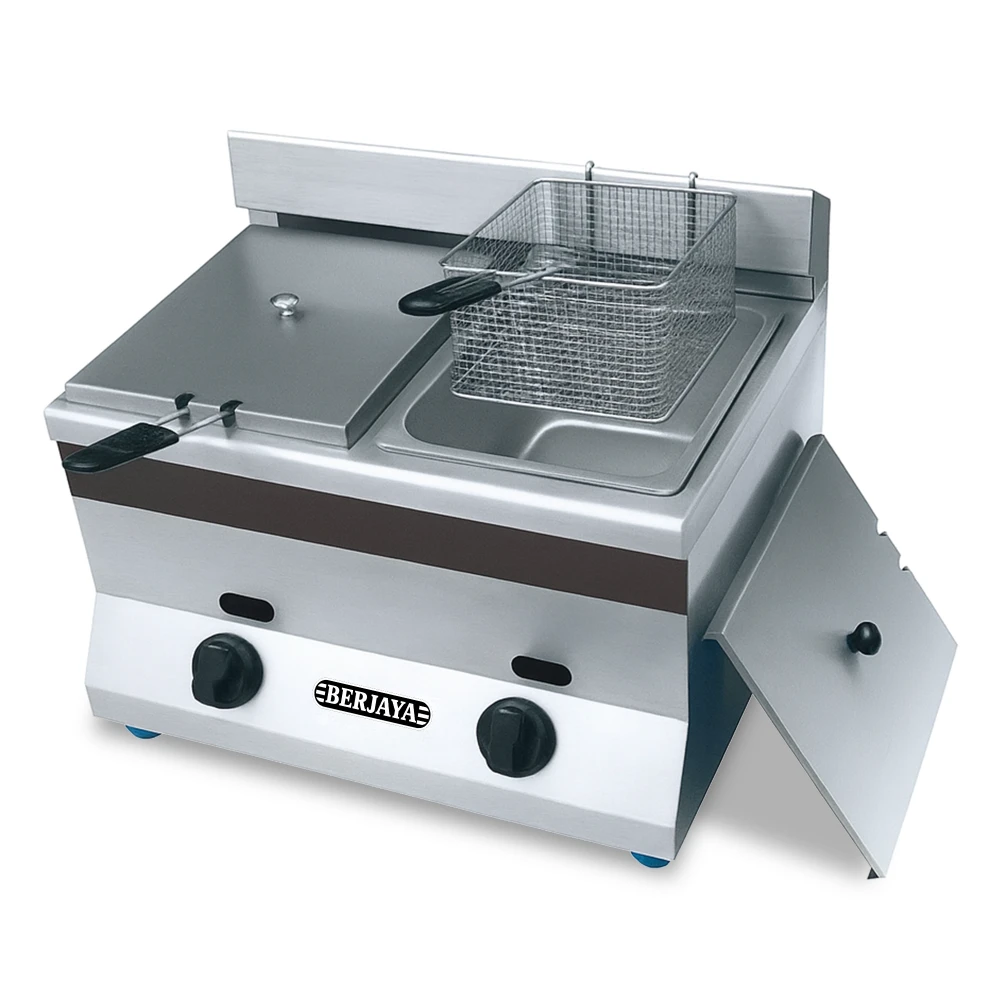 Berjaya, Deep Fryer, 2×5.5 L, 2 Baskets, Thermostat Control, Gas