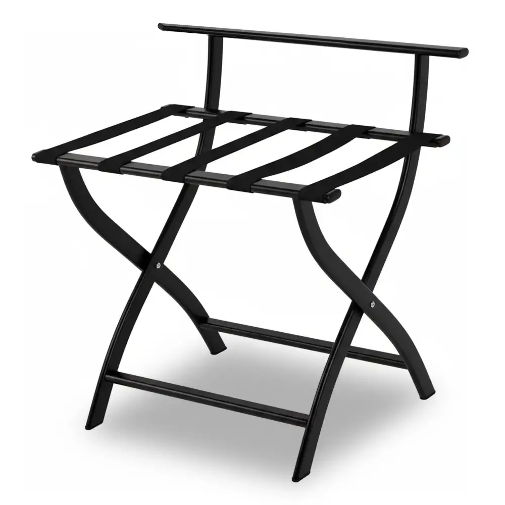 Roomwell, Elite Metal Luggage Rack, 300 kg, Black
