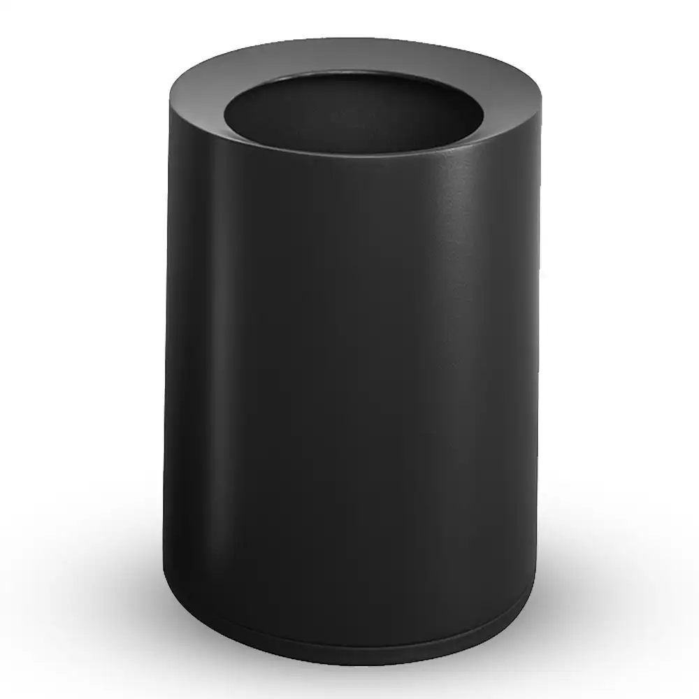 Roomwell Metal Cello Bedroom Bin 9 Litres, Color Black