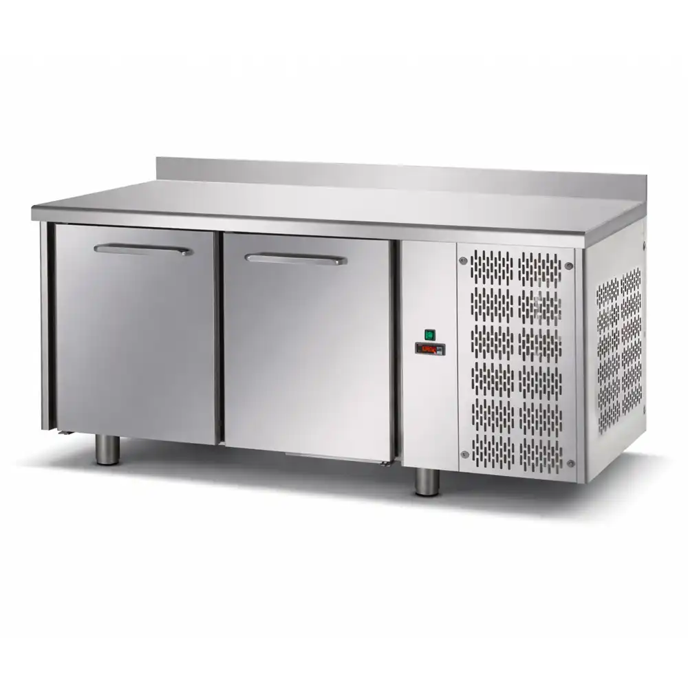 Tecnodom, Counter Refrigerator, 2 Doors, Stainless Steel, Silver