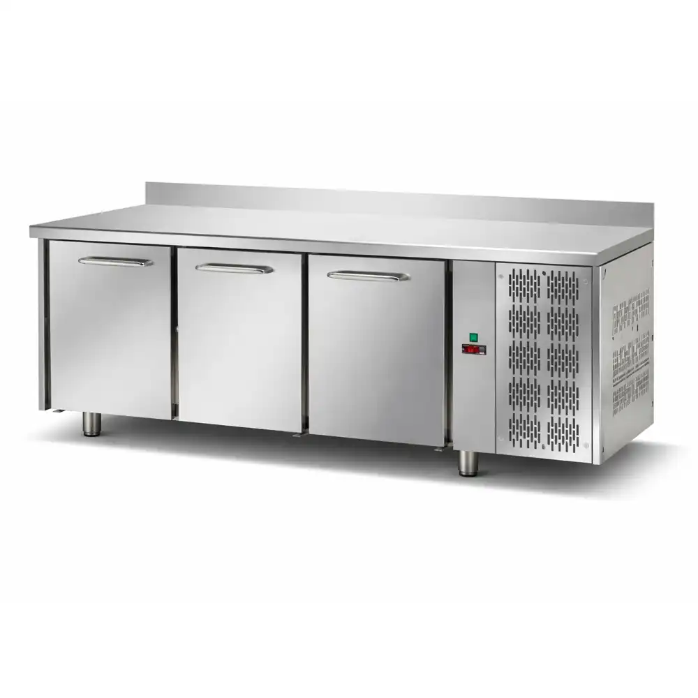 Tecnodom, Counter Refrigerator, 460 L, 3 Doors, Stainless Steel, Silver