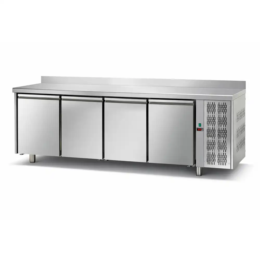 Tecnodom, Counter Refrigerator, 620 L Capacity, 4 Doors, Stainless Steel, Silver