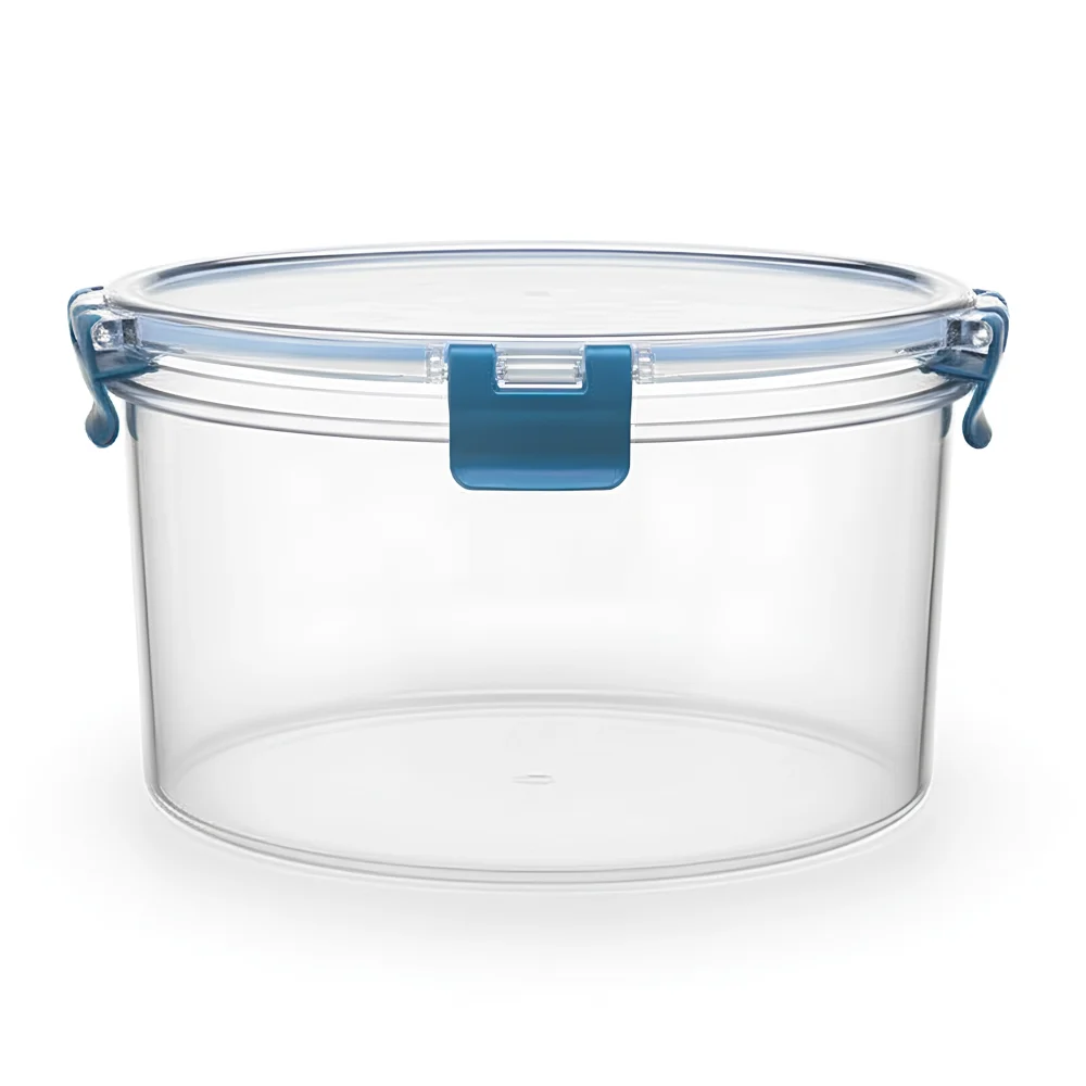 Plastic Food Container 1.5L Capacity Round Shape