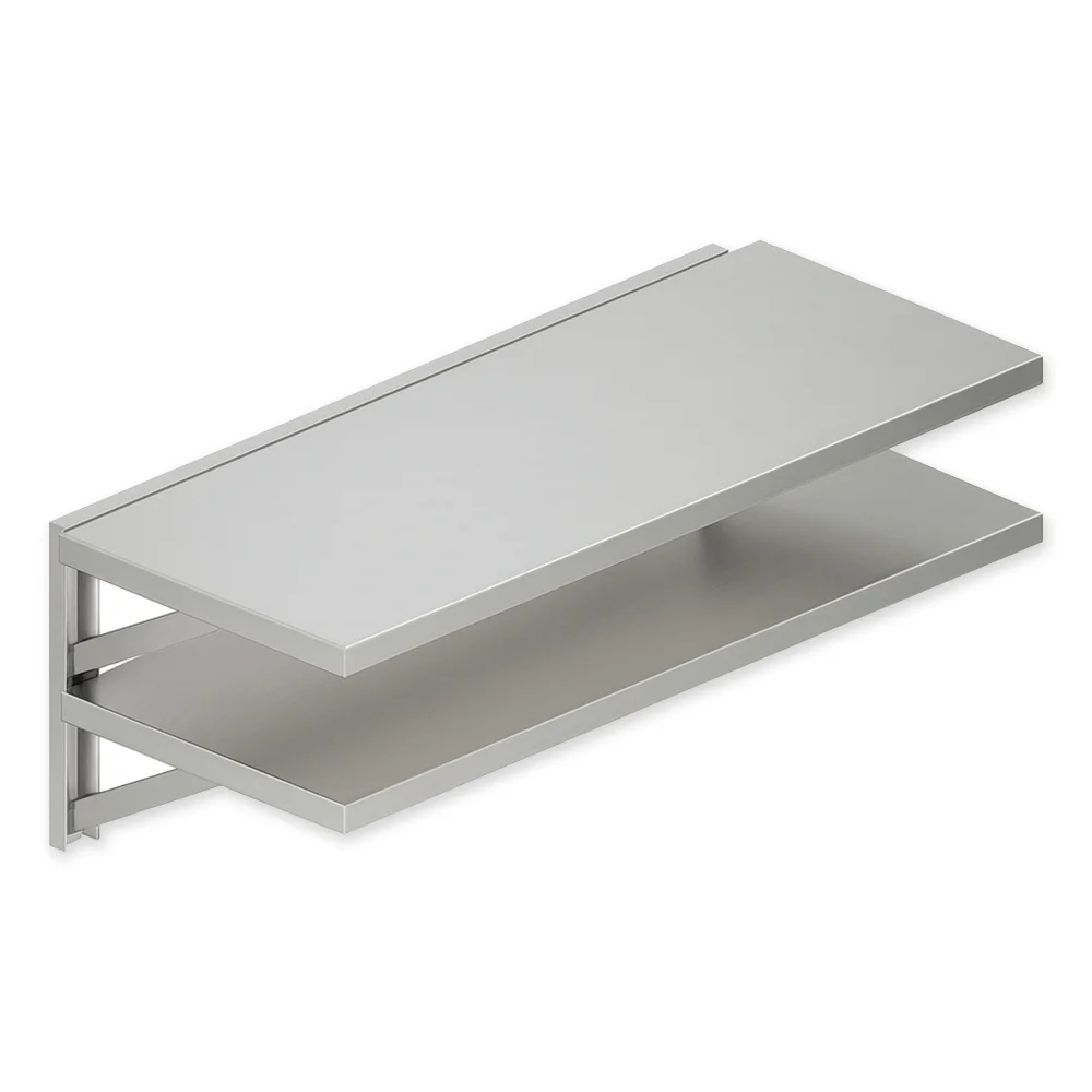 Culinex, Wall Shelf, Stainless Steel, 3-Tier, 1.2 mm Thick Sheet, Fixing Brackets