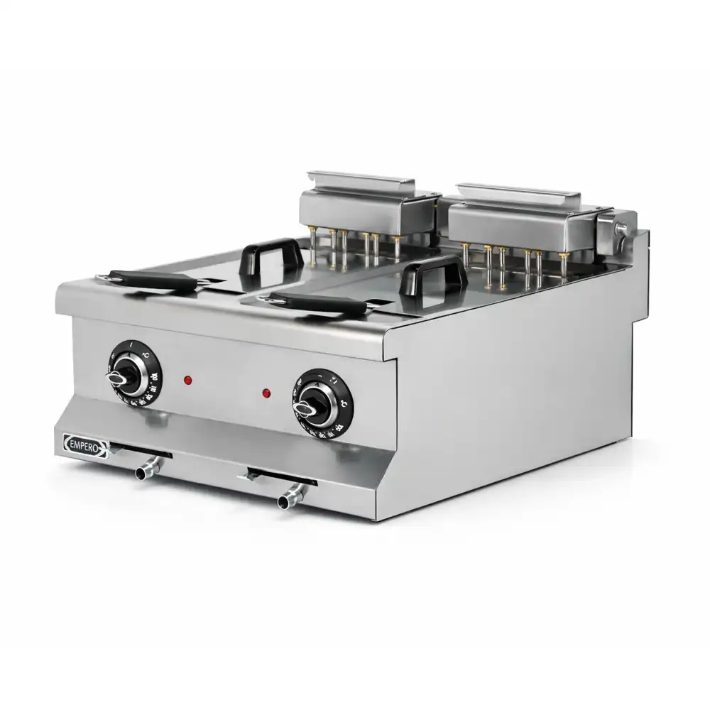 Empero, Fryer, 2 Baskets, 2 x 10 L Capacity, 14.4 kW, Electric, Silver