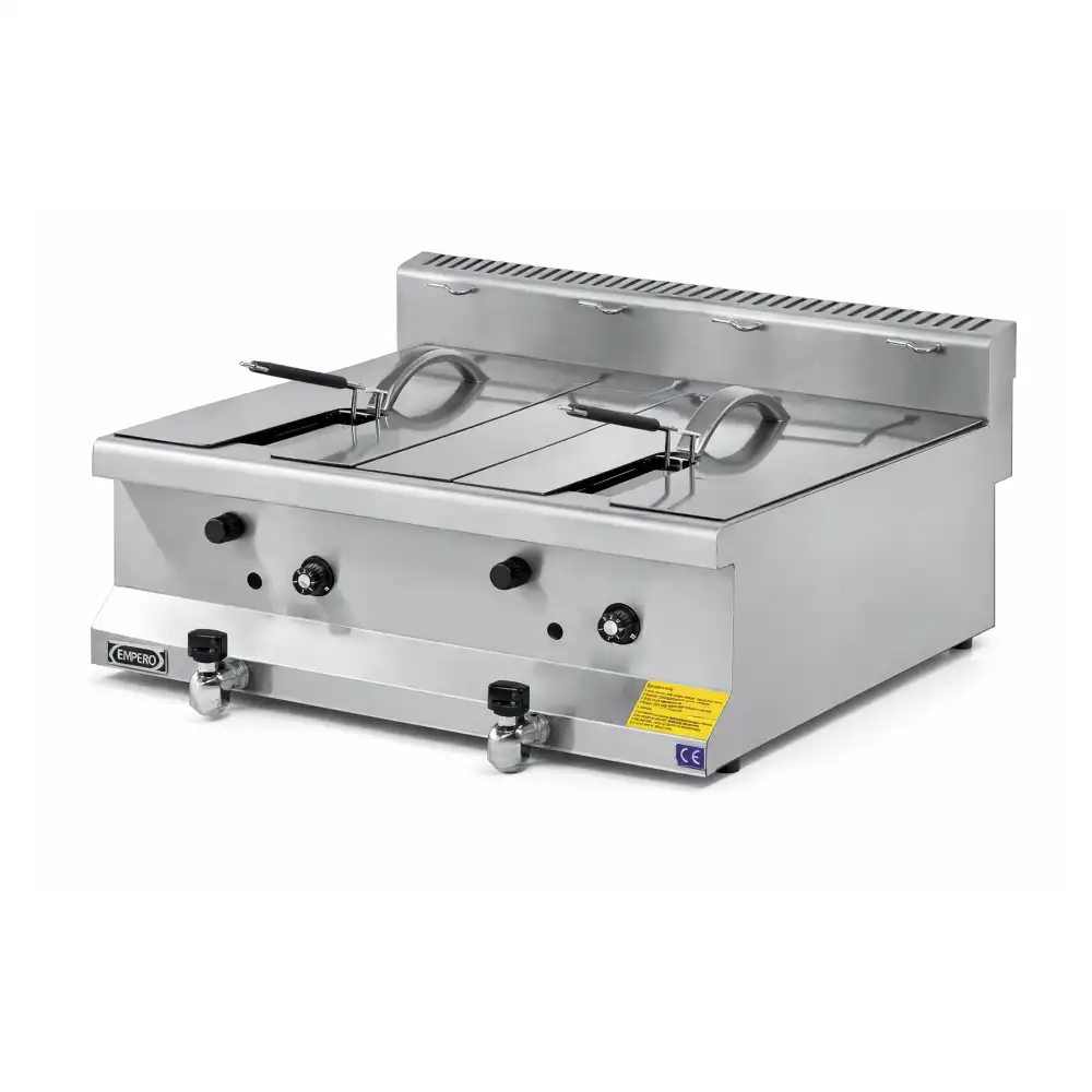Empero, Fryer, 2 Wells, 2 Baskets, Gas, 8.62 kW, Silver