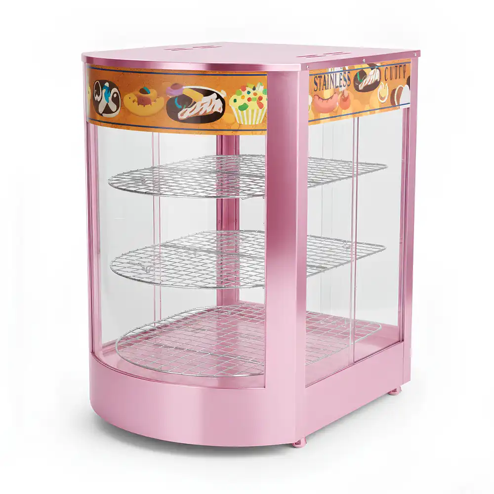 SAS, Warming Showcase, 2 Shelves, 0.8kW, Pink