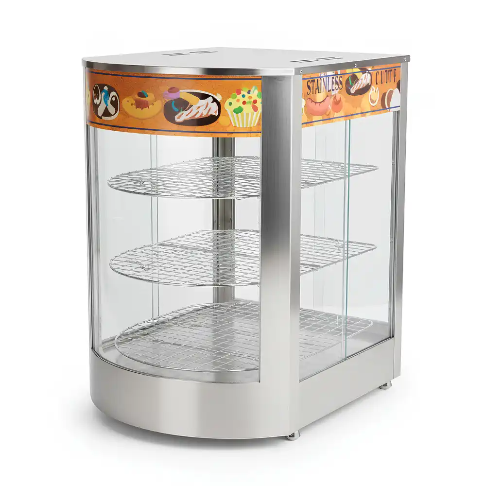 SAS, Warming Showcase, 2 Shelves, 0.8kW, Silver