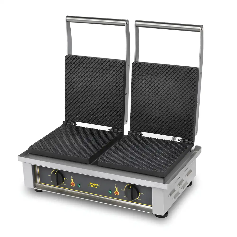 Roller Grill, Double Waffle Iron, 2 Cones Capacity, 3 kW, Electric, Stainless Steel, Silver