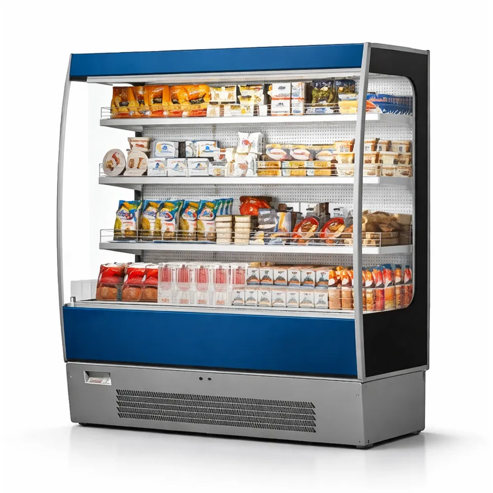 Tecnodom, Refrigerated Multideck Wall Case, Electric Defrost, Silver