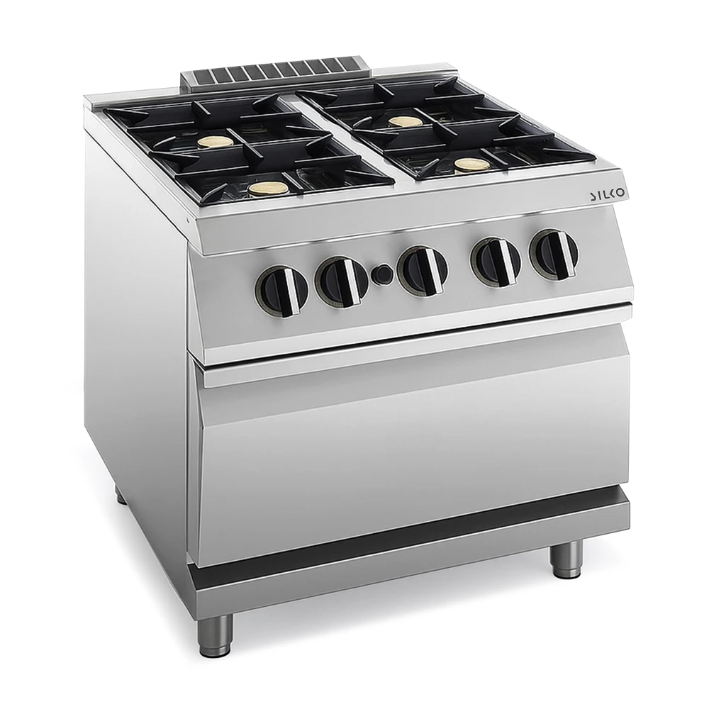 Silko, Gas Cooking Range with Oven, 4 Burners, 1 Chromed Grid
