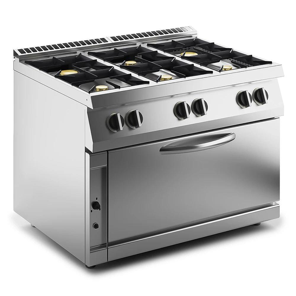 Silko, Gas Cooking Range with Oven, 6 Burners, 1 Chromed Grid