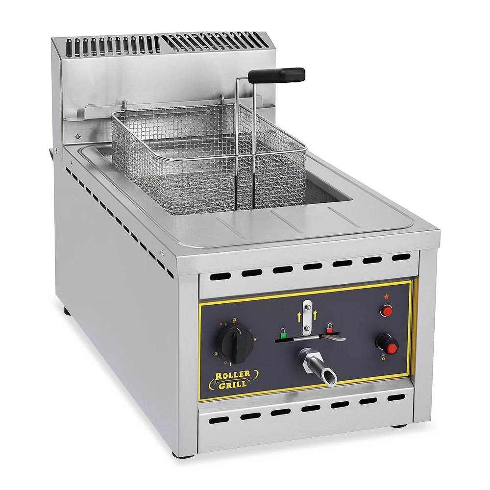 Roller Grill, Gas Deep Fryer, 12 L, 1 Basket, 8 kW
