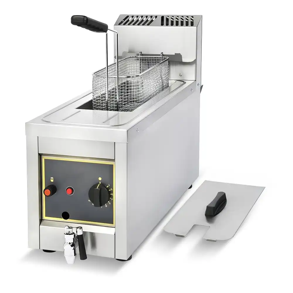 Roller Grill, Fryer Top, 8 L, 1 Tank, 1 Basket, Gas, 4 kW, 13 kg/hr