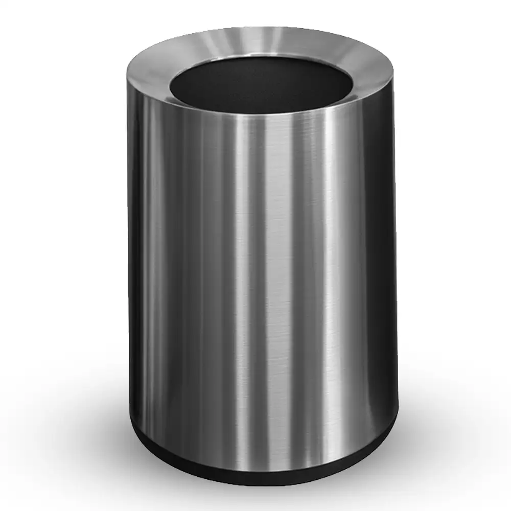 Roomwell Metal Cello Bedroom Bin 9 Litres, Color Silver