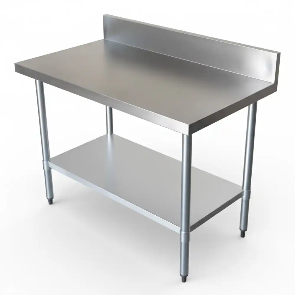 Arex, Work Table, Bottom Shelf, Upstand, Open Base, Free Standing, 160 cm Width