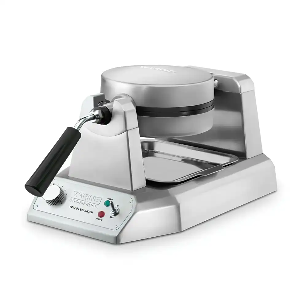 Waring, Mini Belgian Waffle Maker, Electric, 1200 W, Countertop, Non-stick Plates, Round