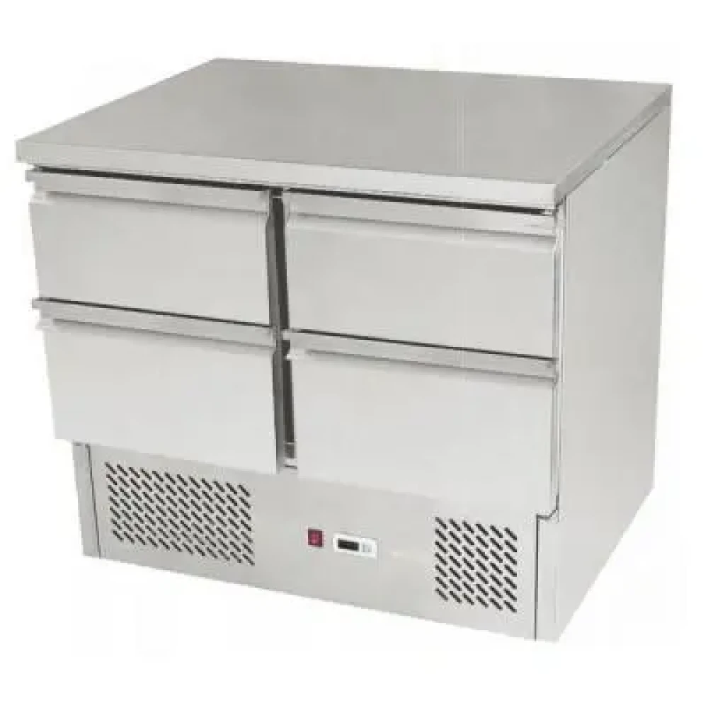 4 Drawer Counter Chiller, +2°C to +8°C, R134a, Automatic Defrosting, 90 × 70 × 87 cm (W x D x H)