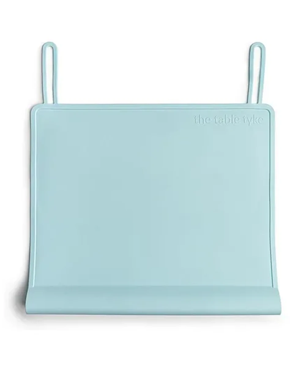 The Table Tyke Kids Table Mat, Edge Bumper Design, Spill-Proof Silicone Placemat, Sky Blue, 25.4 × 30.48 cm (L x W)