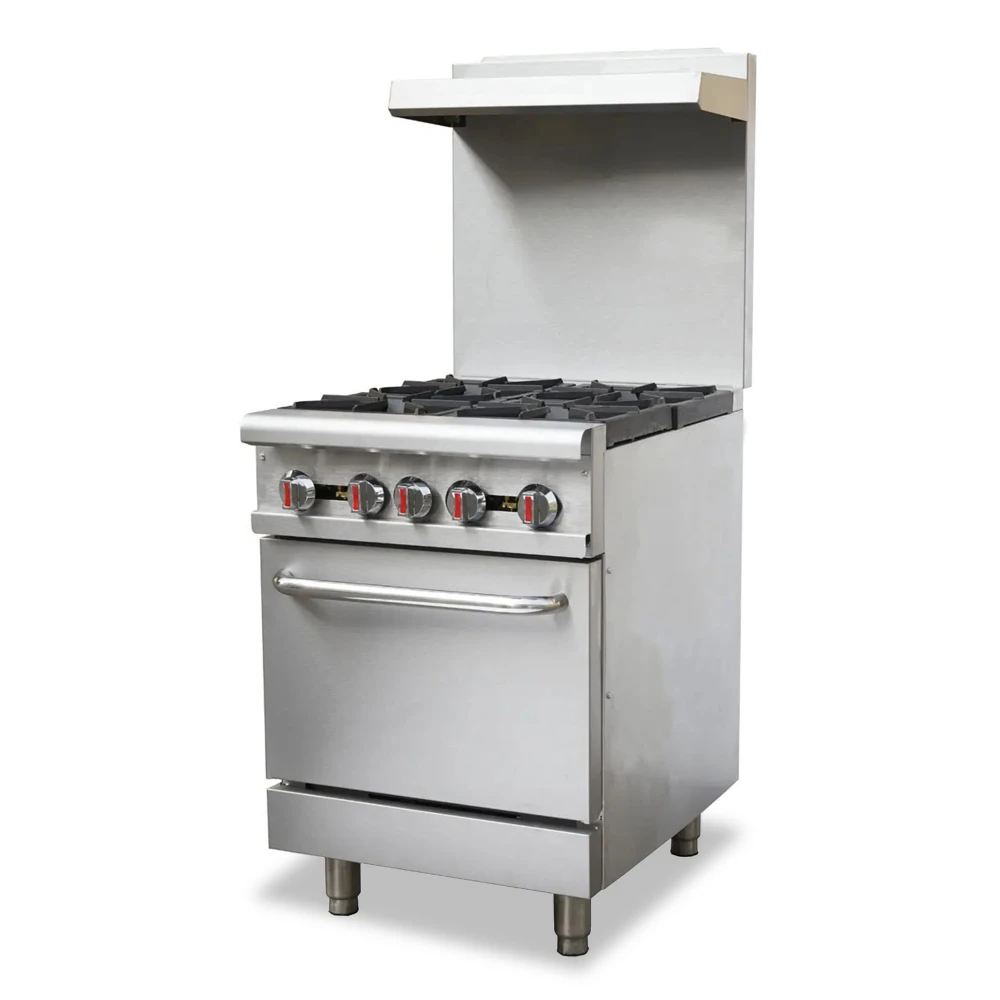 Heavy Duty System, Cooking Range with Oven, 4 Burners, Gas, 151000 BTU