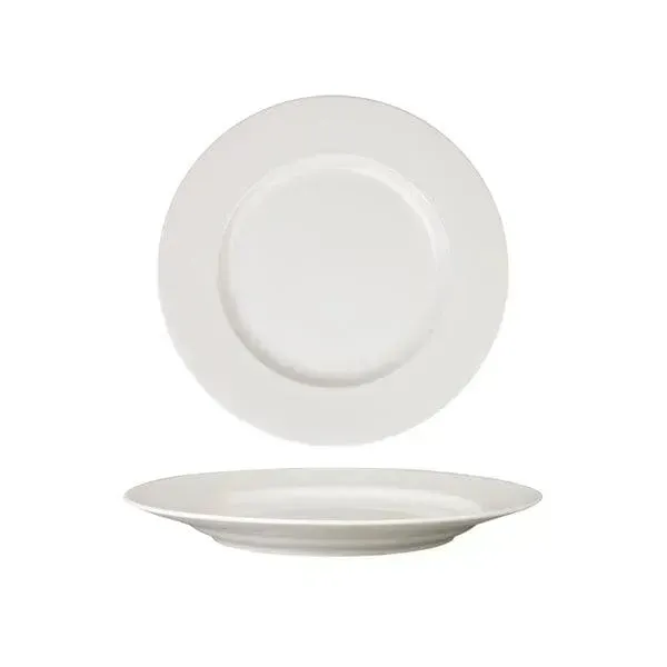 Furtino England Finesse Porcelain Flat Plate Round 17 cm White