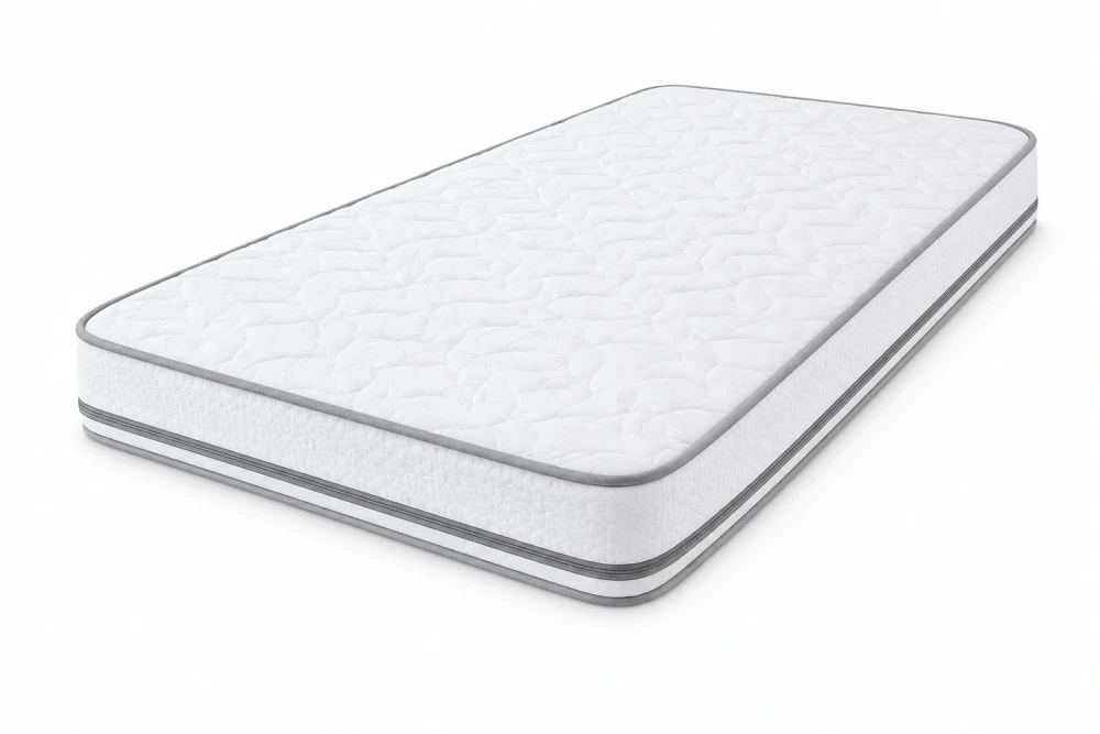 Bio Crystal Mattress with Removable Zipper Cover White 90 × 200 cm, (W x L)