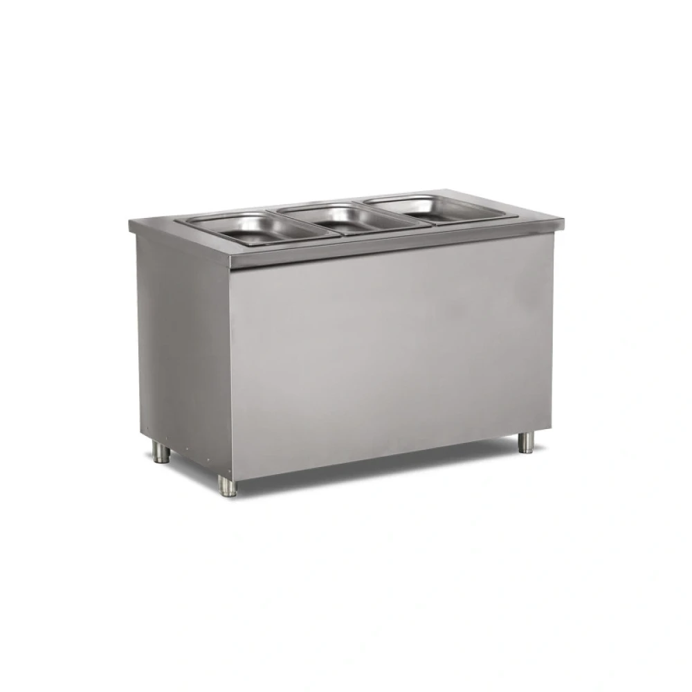 Empero Stainless Hot Bain Marie with Sneeze Guard and Tray Slide, 4×1/1 GN, Without GN Pans, 79 x 85 x 150 cm (w x D x H)