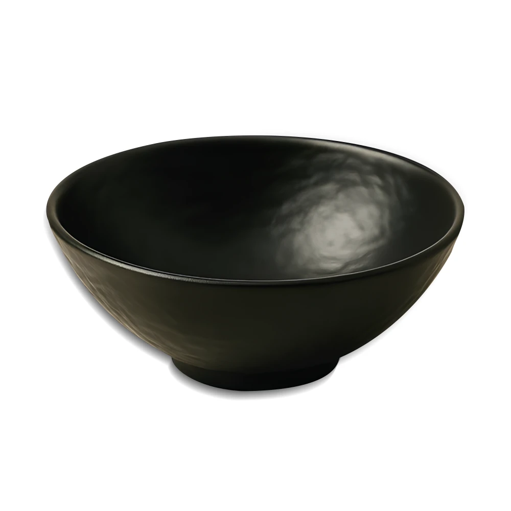 Melamine 19 cm Matte Bowl Black
