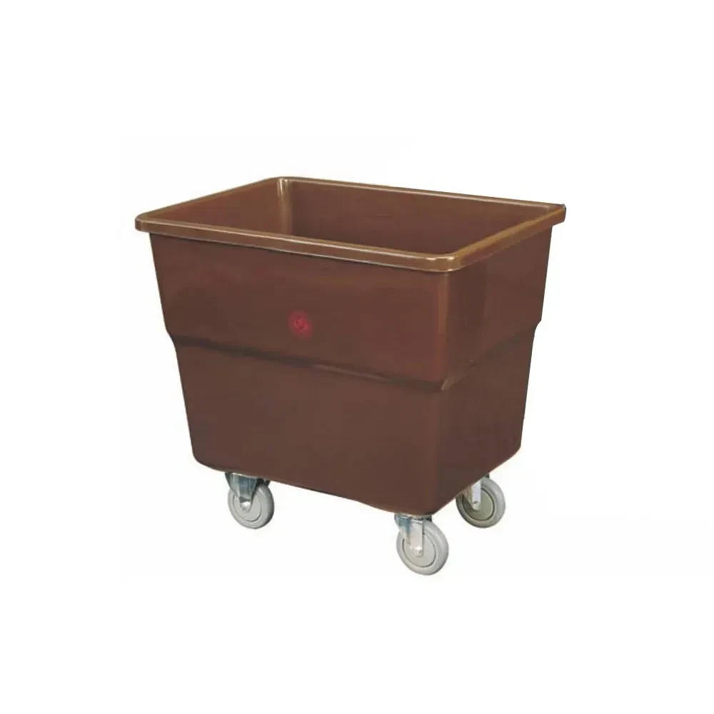 Wheelmate Multipurpose Polyethylene Laundry Trolley, Small, Brown, 84 × 57.5 × 77 cm (L × W × H)