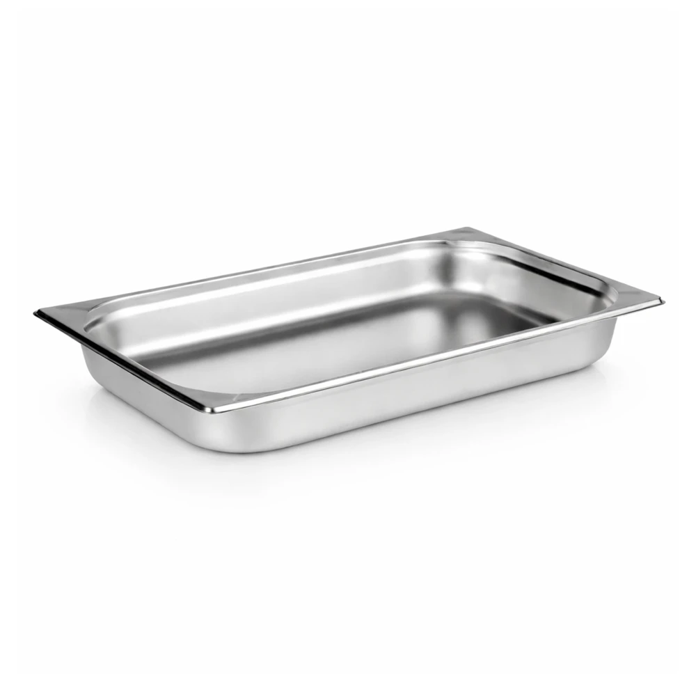 GN Container GN 1/1 Stainless Steel Commercial Food Storage Tray 53 × 32.5 × 6.5 cm (L × W × H)