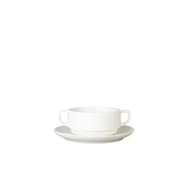 Soup Bowl Saucer White Finesse